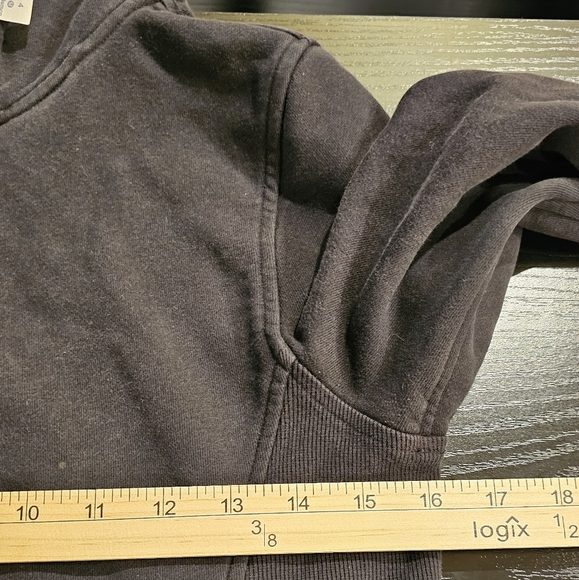 Lululemon Loop Back Hoodie in Acid Rubber Dye Black, sz 4 - Picture 14 of 16
